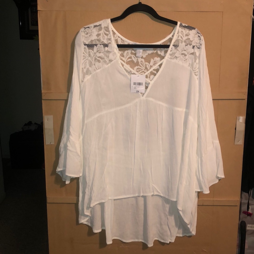White crop top forever 21